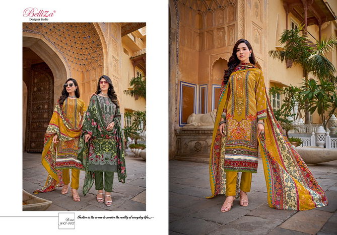 Riwayat 947 By Belliza Designer Viscose Rayon Printed Dress Material Wholesale Online
